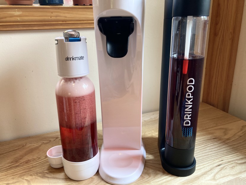 soda maker - the drinkmate and fizzpod both carbonated juice well.