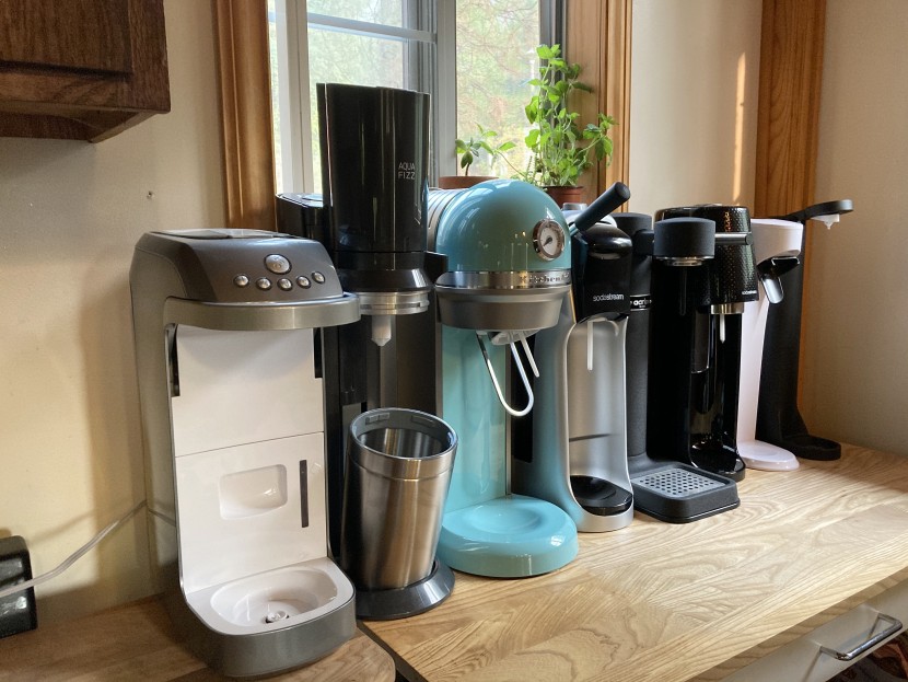 soda maker - here we show the countertop soda makers for size comparison.