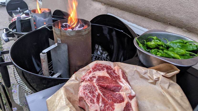 side-by-side comparison is our steak and peppers (or is it our bread...