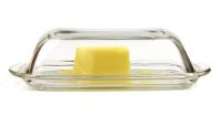 kangaroo glass butter dish