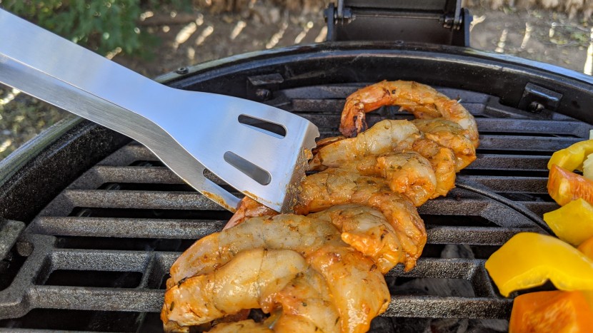 grill tools - with teeth on the end of the head, the tongs of the anpro set are...