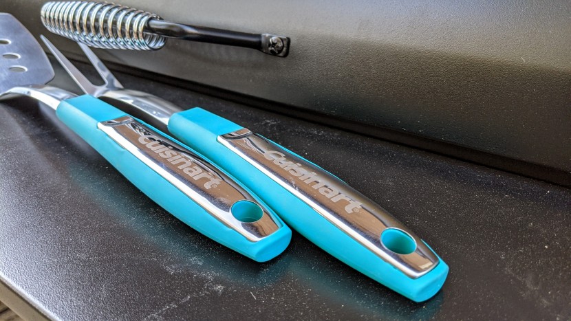 grill tools - the brightly colored tools of the cuisinart 3-piece set will likely...