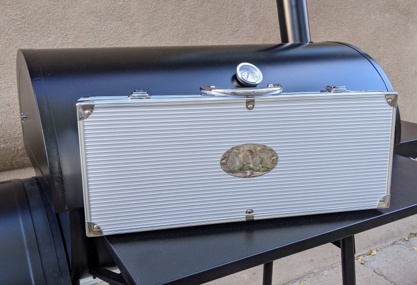 grill tools - the sturdy, aluminum case of the home-complete set was a precursor...