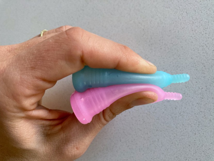 menstrual cup - the dutchess (blue) is about as thin and soft of a silicone as we&#039;d...