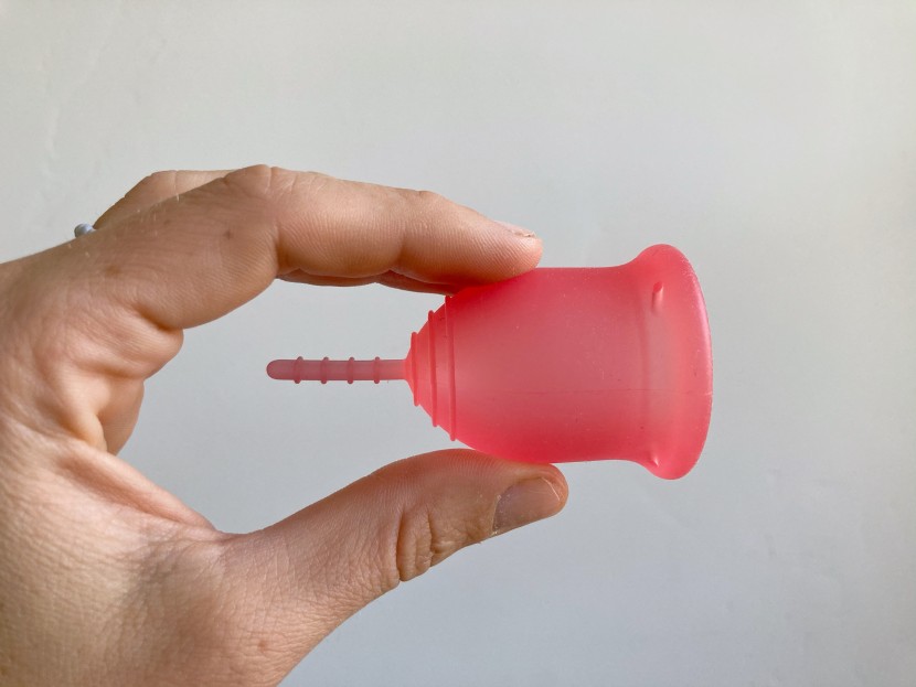 menstrual cup - the tulip-shaped body, thick rim, and flexible yet grippy stem were...