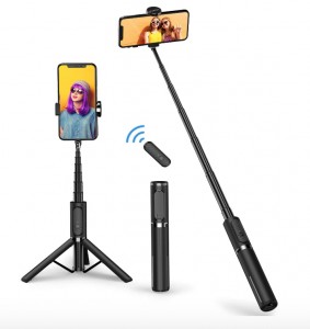 Selfie-stick med stativ och Bluetooth-avtryckare