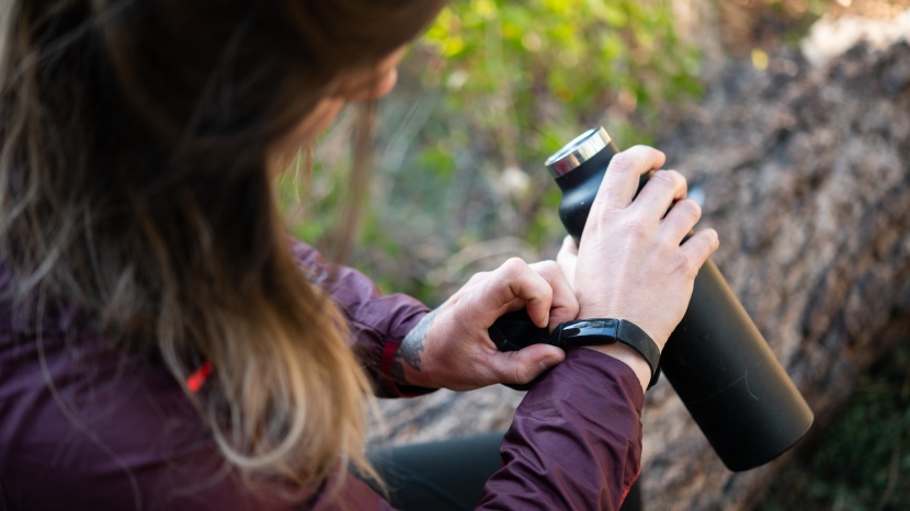 fitbit inspire 2 - the inspire 2 has a low profile and rarely gets snagged on things.