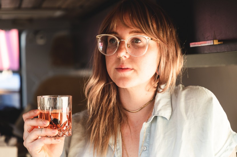 whiskey glass - this straight-walled, 6-ounce glass is great for stirred cocktails.