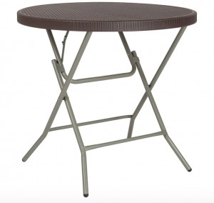 flash furniture round rattan folding table