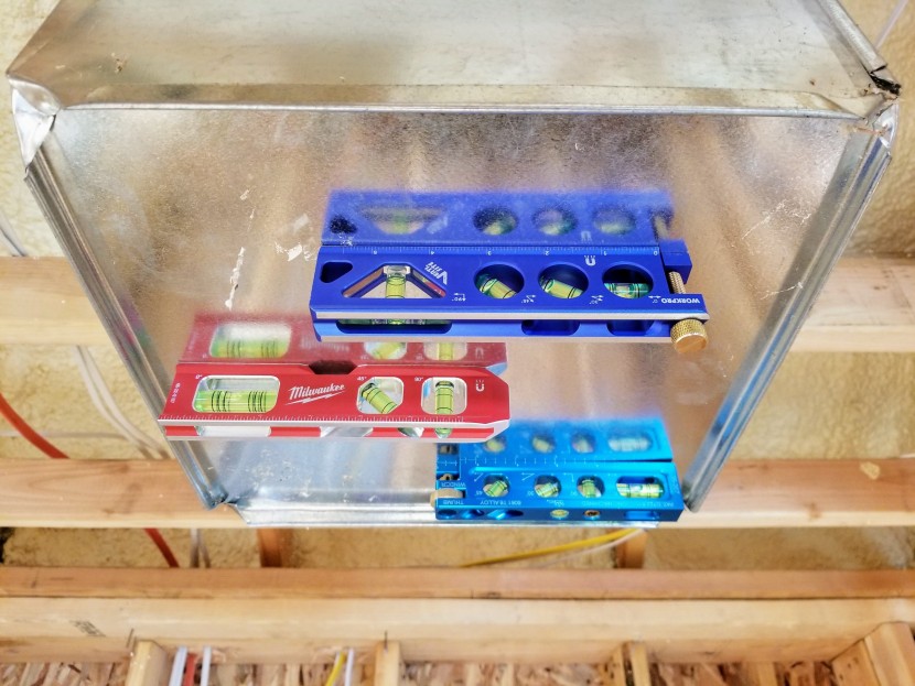 torpedo level - three of the stronger magnets and most durable designs on display...