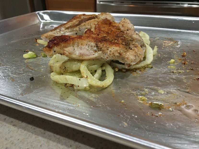 baking sheet - you can see how the oils and seasoning are not sticking to the pans...