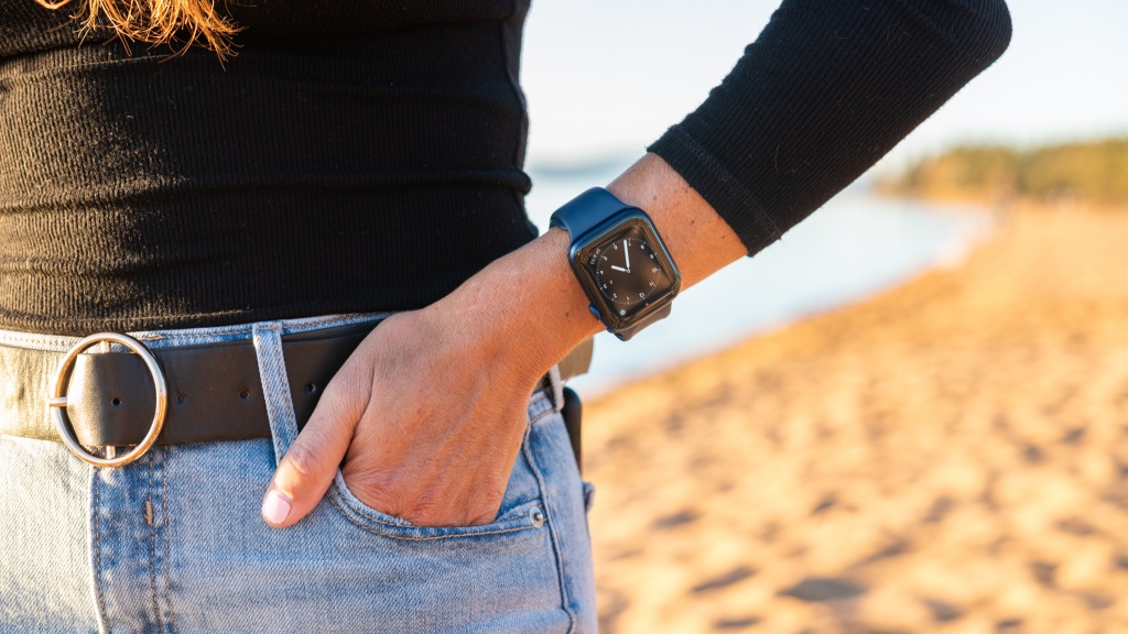 apple watch series 6 - this watch is very easy to read even in bright light.