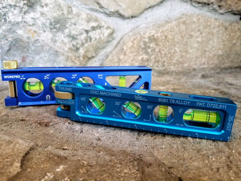 two models with bubble vials to use at differents angles.