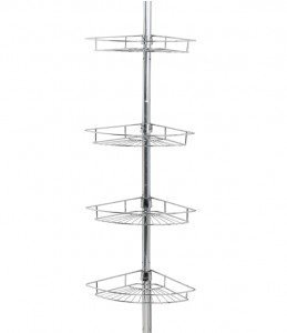 White - 4-Tier Corner Tension Pole Shower Caddy (10) - new items