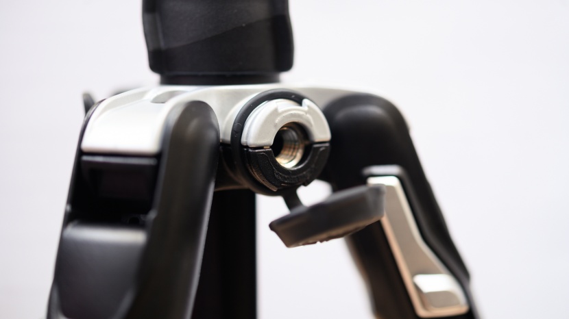 hidden below the rubber cover is the socket for the manfrotto easy...