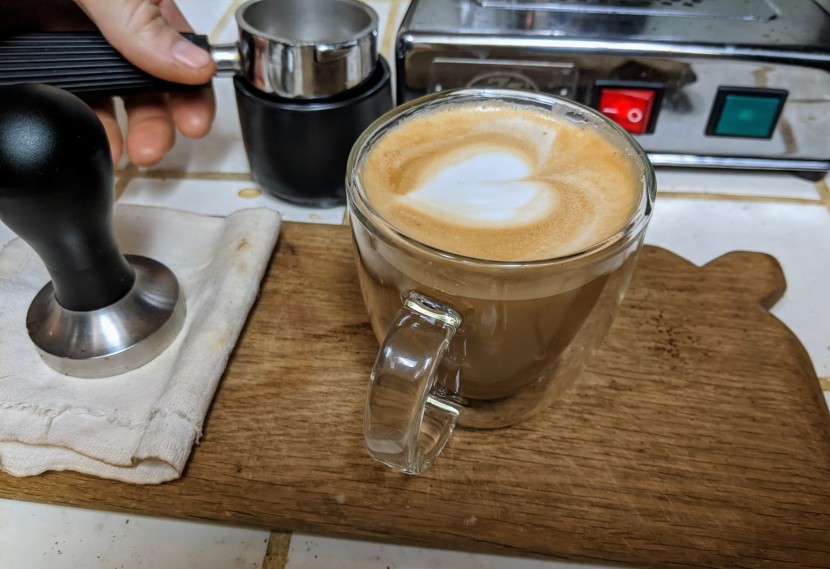 cups - the shape of this mug is conducive to perfecting our latte art skills.