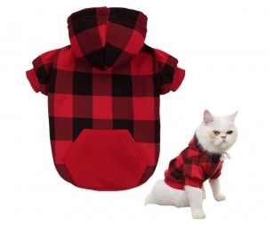 kooltail plaid dog hoodie