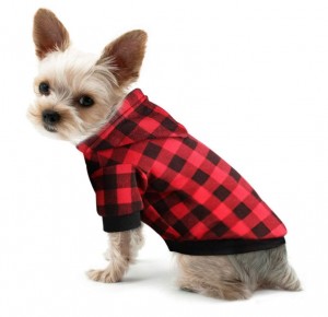 blaoicni plaid dog hoodie
