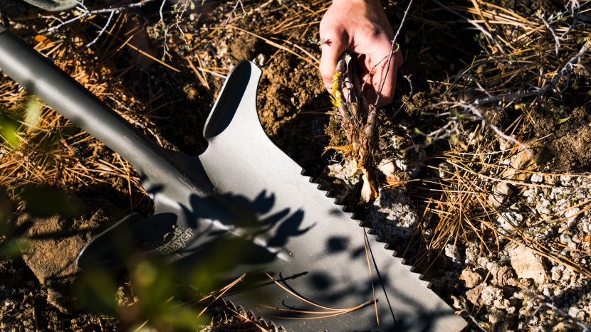 gardening shovel - the root slayer makes short work of thin roots so you may only need...