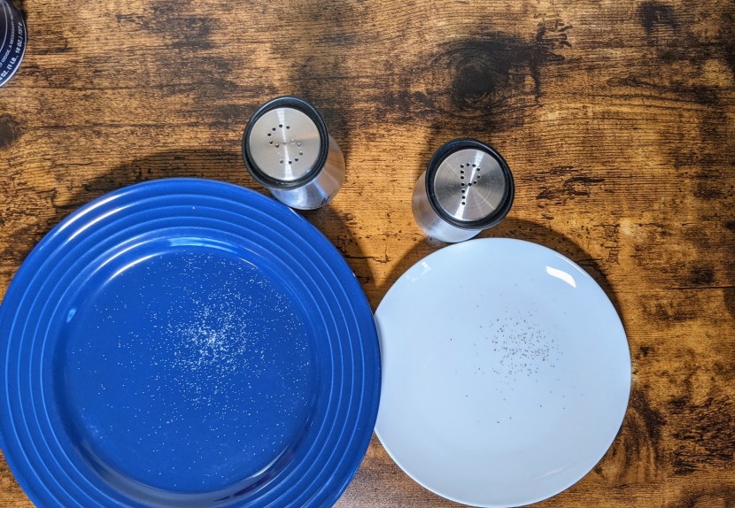 salt and pepper shakers - more salt came out than pepper with this shaker set.