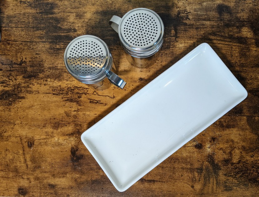 salt and pepper shakers - these dredge shakers are classic and simple with easy to remove lids.