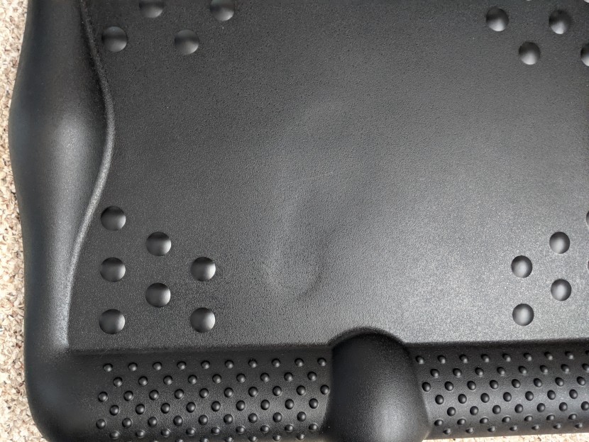 standing desk mat - we found that softer mats showed foot imprints easily.