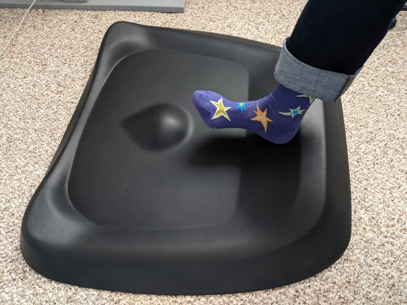 we pushed and pulled the mats to assess how easy it was to store...