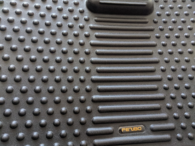 standing desk mat - a surface with texture, like the fezibo, makes it harder to clean.