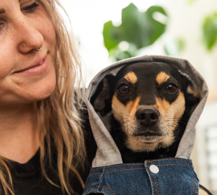 you just can't beat a dog in denim, and the sild really nailed the...