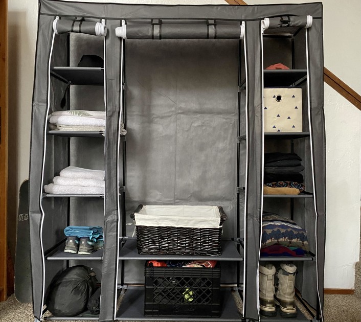 clothes rack - the songmics proved to provide the most storage space surface area...