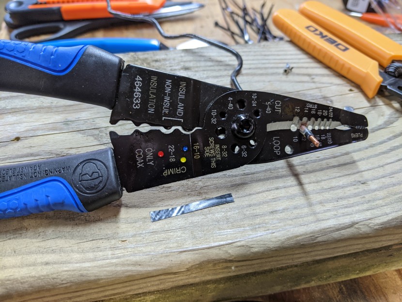 fun with kobalt's wire strippers.