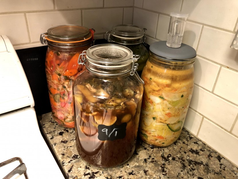 mason jars - the fido jars from bormioli (front left and back right) come with...