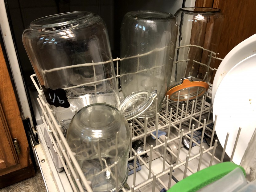 mason jars - some of the jars were easier to wash by hand rather than trying to...