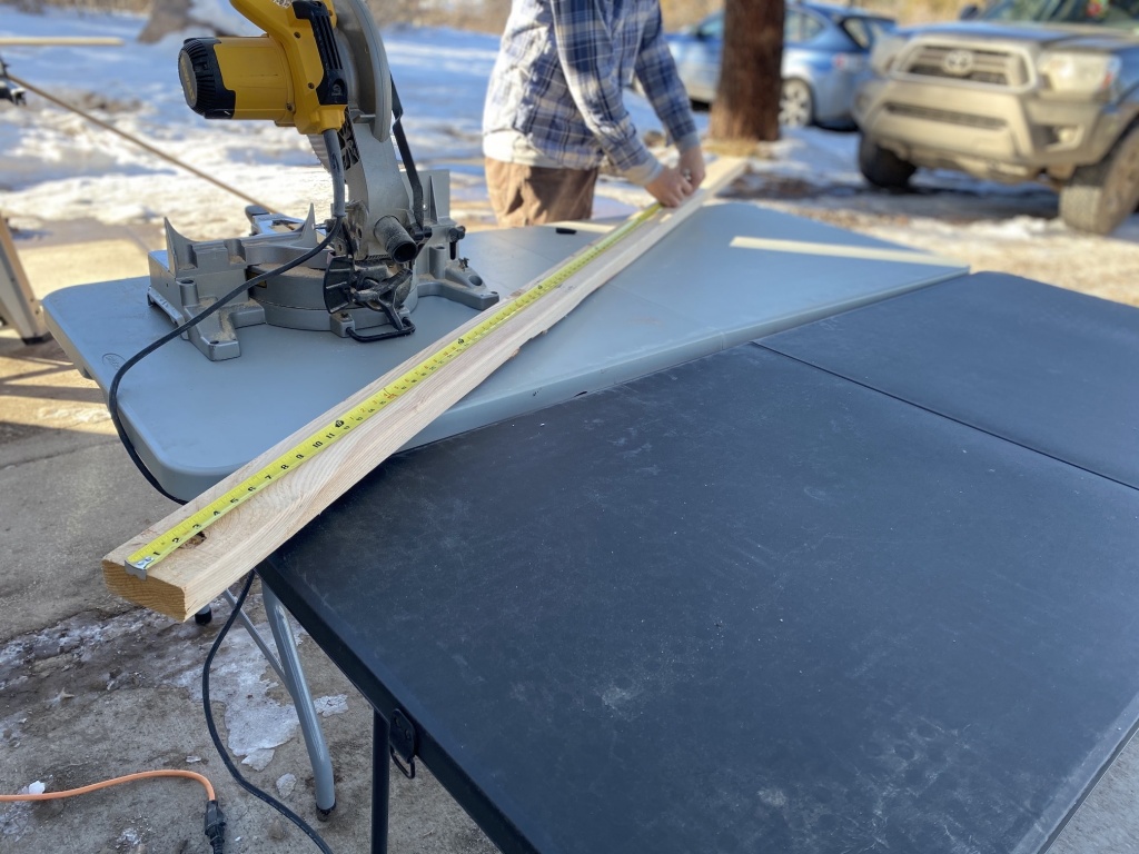 folding table - putting our full-length folding tables to work during this shelf...