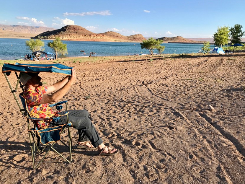 lawn chair - while a bit gimmicky, the canopy of the quik shade chair is actually...