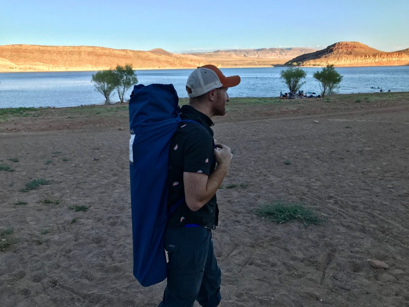 lawn chair - portability is an important metric, as we can&#039;t always park right...