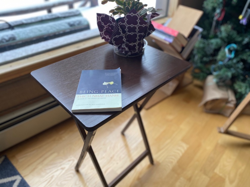 folding table - a cute wooden tray set at a great price.