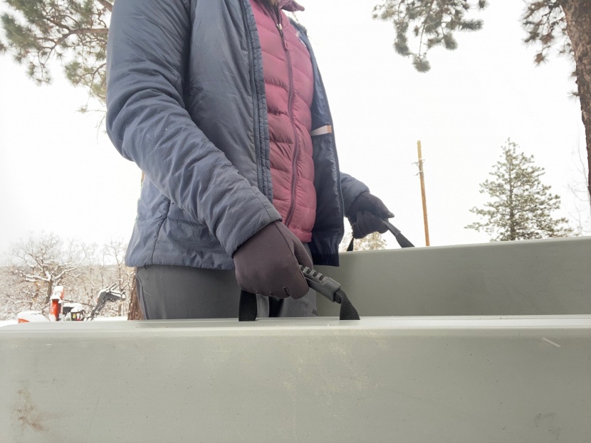 folding table - the office star set has the best carry handles of the bunch, on both...