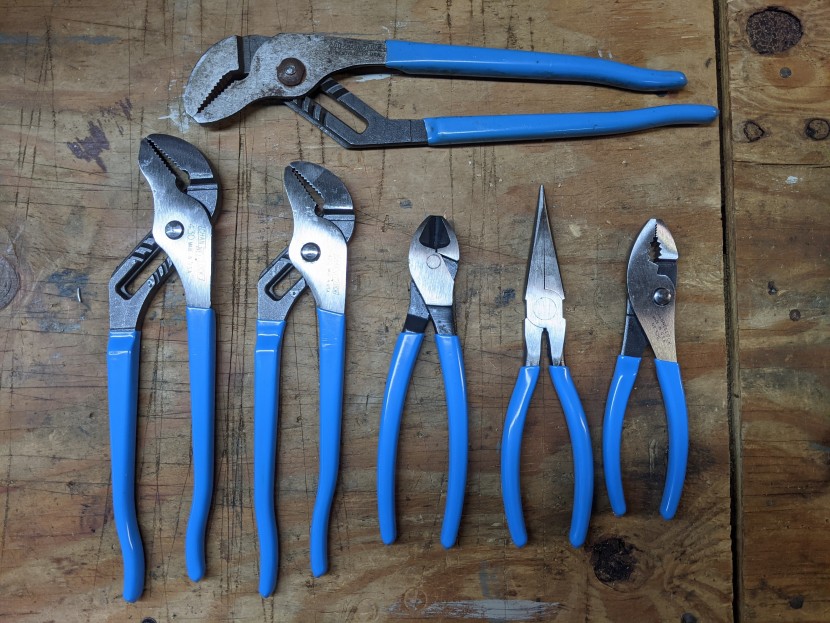 tool set - our forty-year-old channellock plier above with the shiny new kit we...