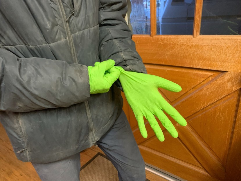 disposable gloves - the thick nitrile and built-in texture on the glovework&#039;s heavy-duty...