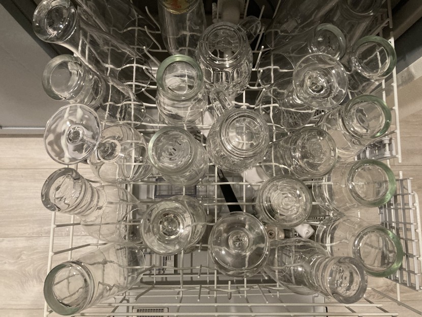 beer glasses - we ran these glasses through the dishwasher a few times to ensure...