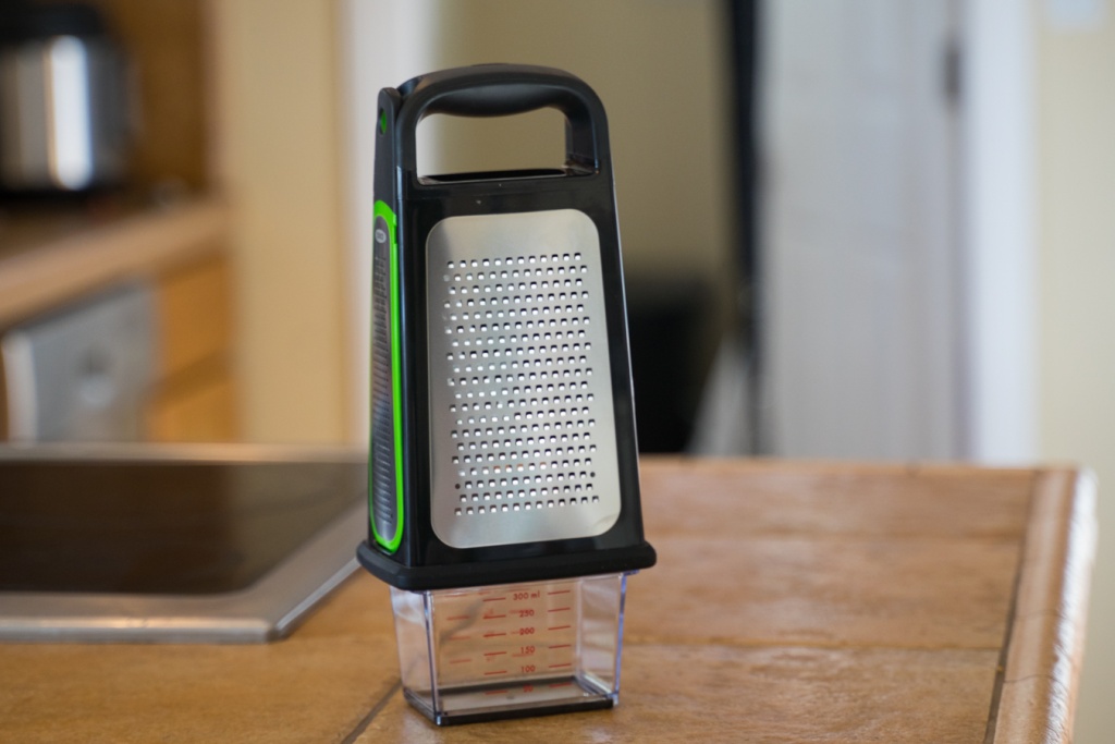 KitchenIQ V-etched Container Grater - Food Fanatic