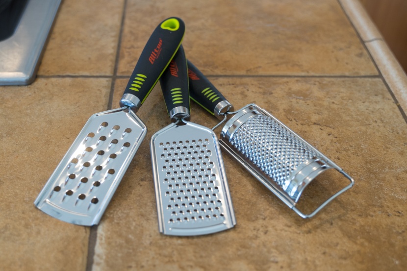 grater - this 3-pack includes coarse, fine, and a shredder/zester utensils.
