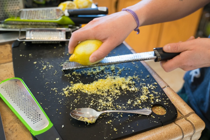 grater - no zester produced as fluffy, uniform shavings as the microplane.