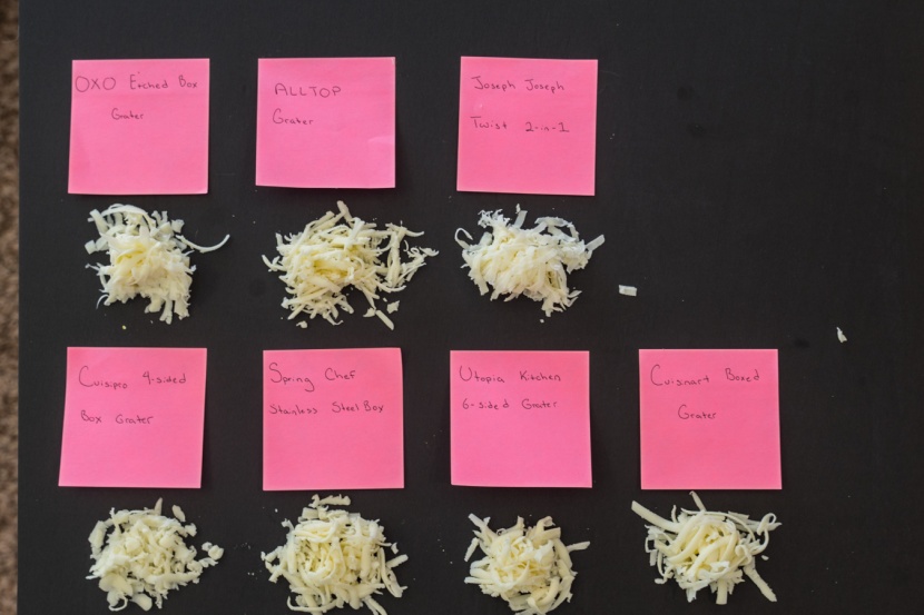 grater - when grating mozzarella, we look for uniformity, and for thin...