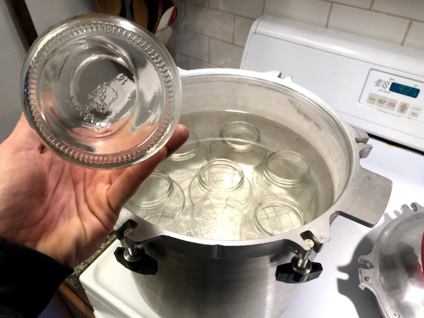 canning jars - we weren't as fond of totally cylindrical jars or jars that had a...