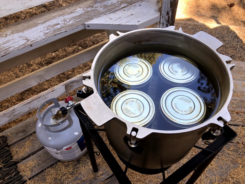 canning jars - despite their massive size, we were able to fit all four of the wiss...