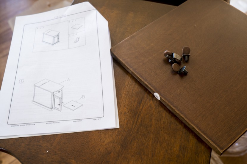 deciphering instructions to figure out the assembly process.