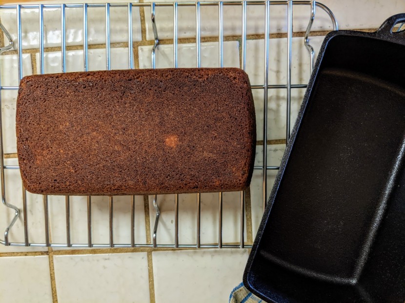 loaf pan - that golden-brown finish shown above is all thanks to the camp chef...