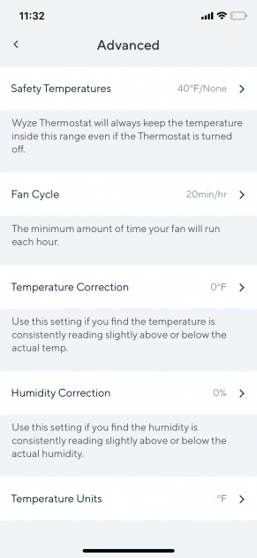 some of the advanced features available in the companion app.